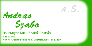andras szabo business card